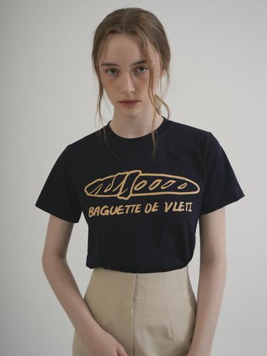 Baguette Art Work Printing T-shirt () - VLETI - Modalova