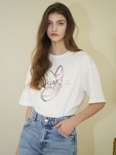 Butterfly Art Work Printing T-shirt () - VLETI - Modalova