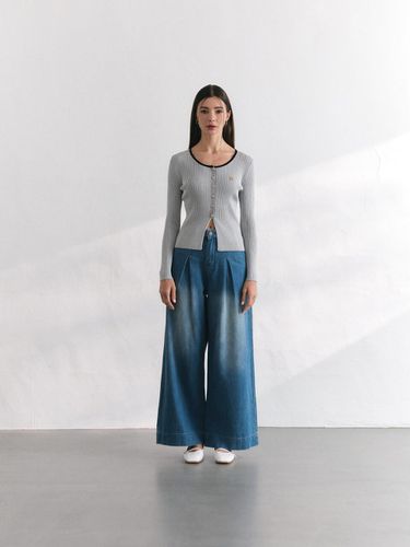 Maxi wide denim pants [Deep blue] - BRILLE MONTHS - Modalova