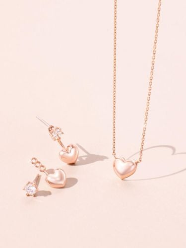 LALA J Heart Necklace + Earring Set (SET-J0-0711) - J.ESTINA - Modalova