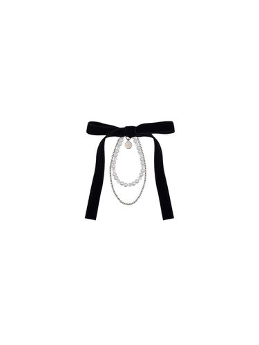 JOELLE Ribbon Layered Chain BK (JEACEA4BF140BK360) - J.ESTINA - Modalova