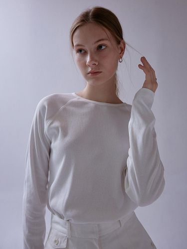 Raglan sleeve t-shirt (white) - THE MITTEN - Modalova