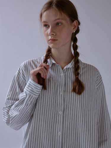 Base cotton shirt (wide stripe) - THE MITTEN - Modalova