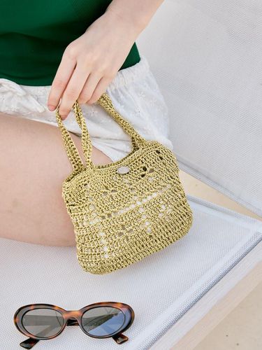 Lily Metallic Crochet Mini Tote Bag _ - Slowslowly - Modalova