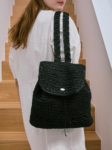 No.223 / Lily Raffia Crochet Backpack _ - Slowslowly - Modalova