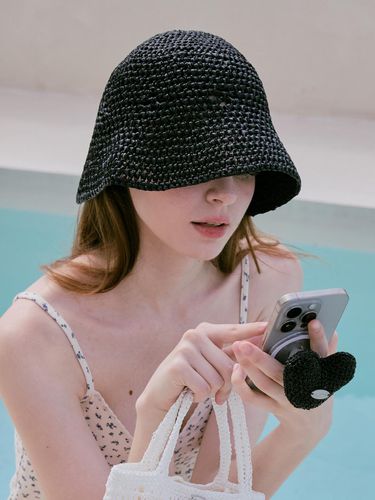 No.224 / Lily Raffia Crochet Bucket Hat _ - Slowslowly - Modalova