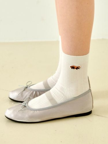 BABY LESSER PANDA PATCH BASIC SHORT SOCKS - COQUET - Modalova