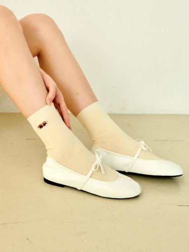 BABY LESSER PANDA PATCH BASIC SHORT SOCKS - COQUET - Modalova