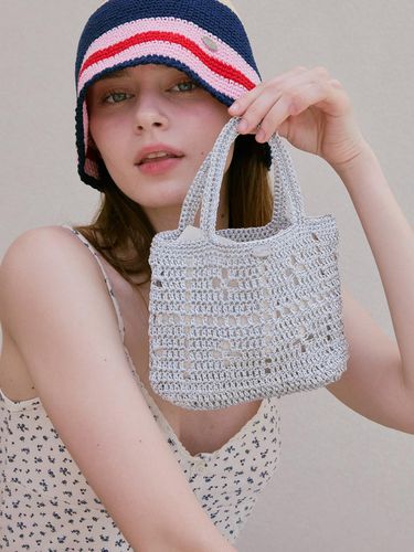 Lily Metallic Crochet Mini Tote Bag _ - Slowslowly - Modalova