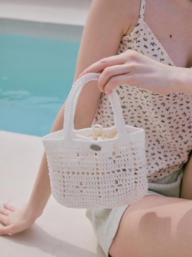 Lily Metallic Crochet Mini Tote Bag _ - Slowslowly - Modalova