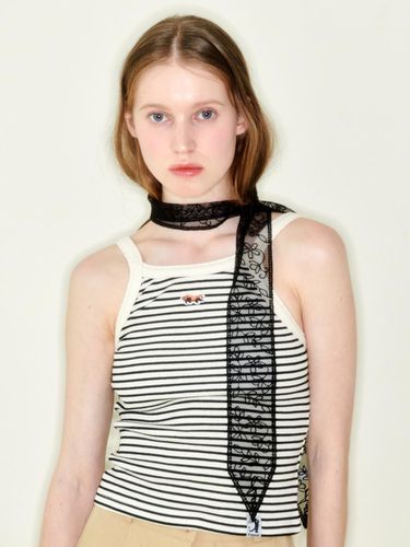 LACE TIE SCARF BLACK - COQUET - Modalova