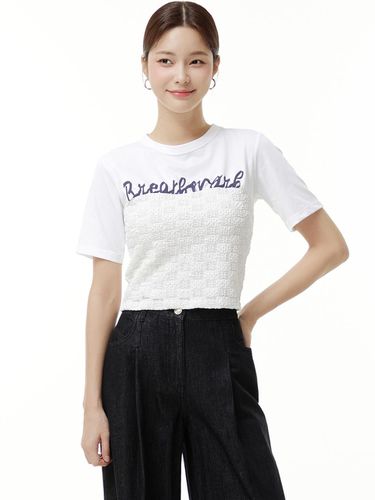 It MICHAA Lace Block T-shirt (white) - itMICHAA - Modalova