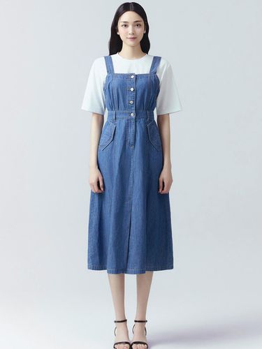 It MICHAA Sleeveless Denim dress ITO6YDO730 (BLUE) - itMICHAA - Modalova