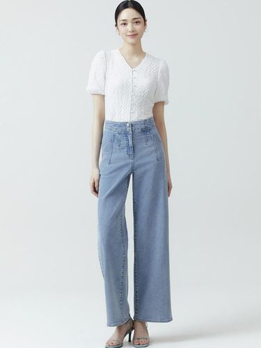 It MICHAA High-Waist Denim Pants ITO5YDP840 (2 COL - itMICHAA - Modalova