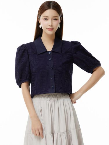 It MICHAA Texture Block Crop Blouse ITN7WBL670 (2 - itMICHAA - Modalova