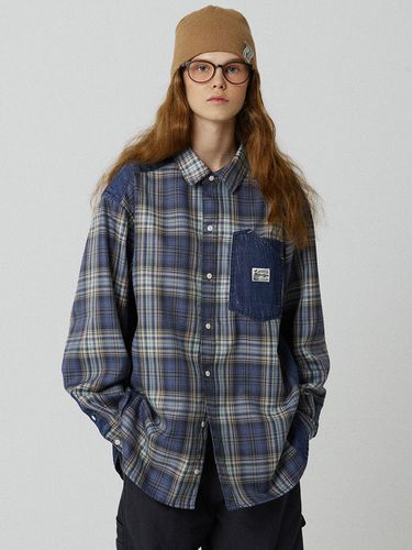 Laver 2108 denim patchwork oversized fit dusty blu - MAGOODGAN - Modalova