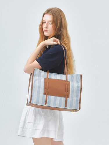 SQUARE CANVAS BAG, STRIPE - BADGIGI - Modalova