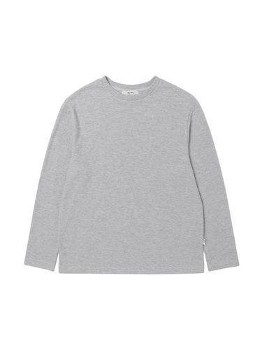 Waffle-knit crew neck T-shirt (Melange Gray) - ADHOC - Modalova