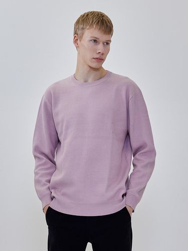 Waffle Crewneck Knitwear (Light Pink) - ADHOC - Modalova