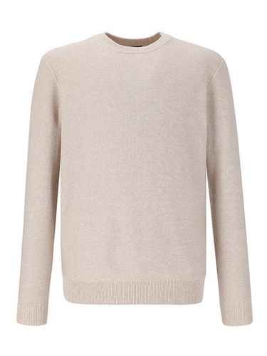 Round Neck Waffle Sweater (M-BEIGE) - ADHOC - Modalova