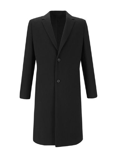 Single Breasted Basic Coat (Black) - ADHOC - Modalova