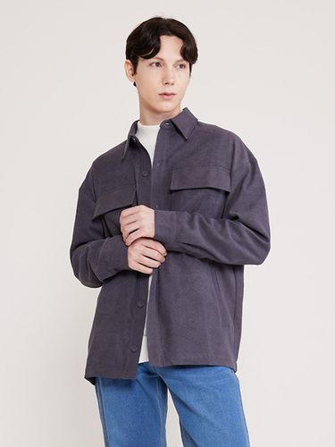 Men's Side Pocket shirt jacket (DK-GREY) - ADHOC - Modalova