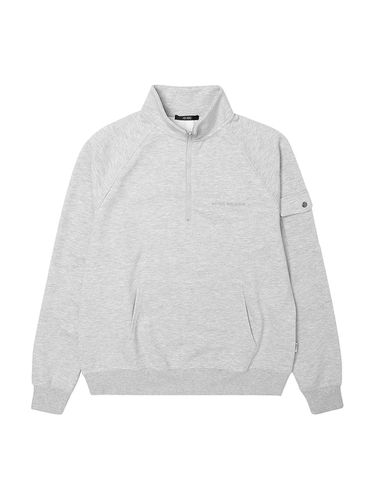 Pocket Detail Anorak T-shirt (Melange Gray) - ADHOC - Modalova