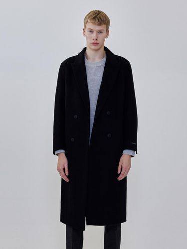 Peaked lapel Double Coat (Black) - ADHOC - Modalova