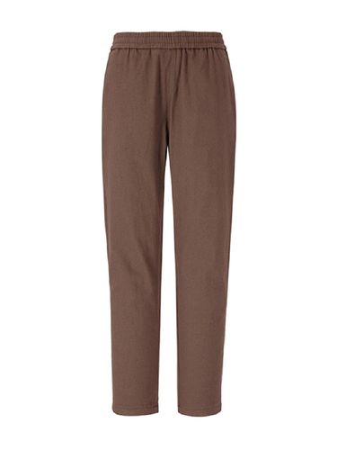 Waist band fleece slacks_brown - ADHOC - Modalova