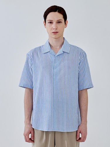 Striped Anorak Short-Sleeve Shirt [] - ADHOC - Modalova