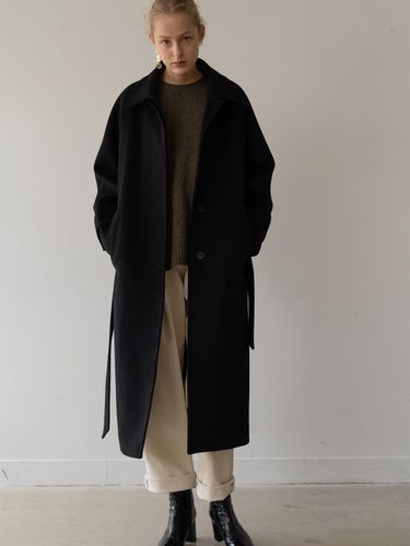 ESSENTIAL] Cashmere Single Coat Black - KINDERSALMON - Modalova