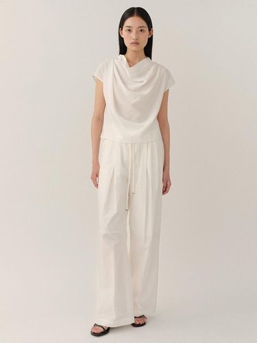 String Wide Banding Pants - KINDERSALMON - Modalova