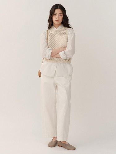 Cotton Barrel Pants White - KINDERSALMON - Modalova