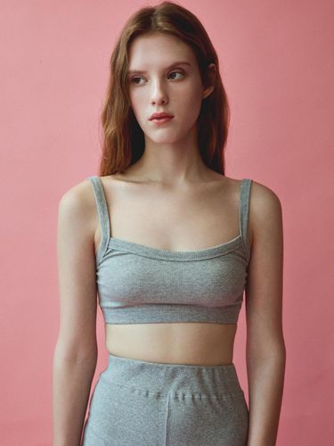 Essential rib bralette (Gray) - noeud - Modalova