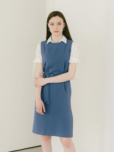 MINIMAL BELTED DRESS (SNORKEL BLUE) - SPERONE - Modalova