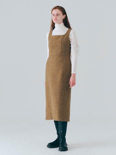 Square neck wool dress - noeud - Modalova