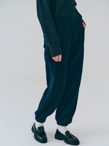 Fleece jogger pants (Navy) - noeud - Modalova