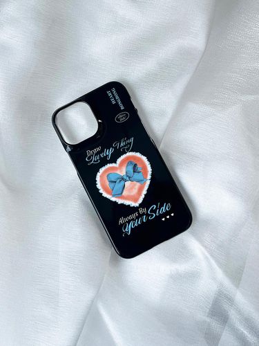 BLUE RIBBON PHONE CASE - BLACK - ADORE BELLE - Modalova