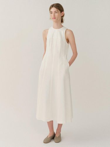 Linen Sleeveless Dress Off-White - KINDERSALMON - Modalova