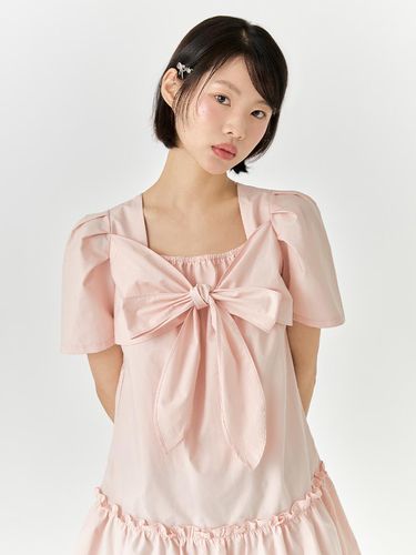 RIBBON TIE DRESS - PINK - ADORE BELLE - Modalova