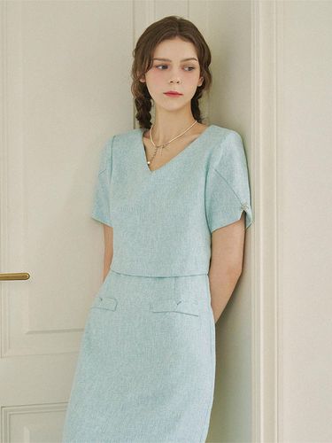 Brunera M-Point Tweed Long Dress - MICANE - Modalova