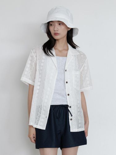 Lace open collar shirt - URAGO - Modalova