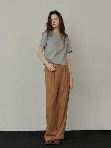 Knotted wool slacks (Tan) - noeud - Modalova