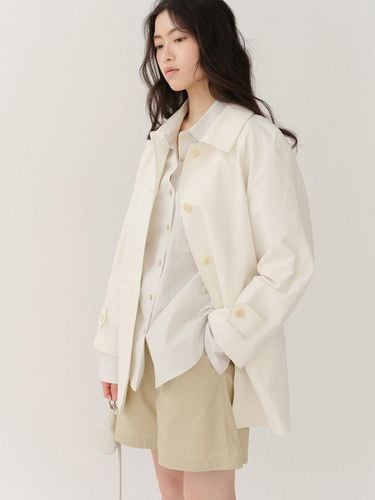 Adagio Raglan Coat Off-White - KINDERSALMON - Modalova