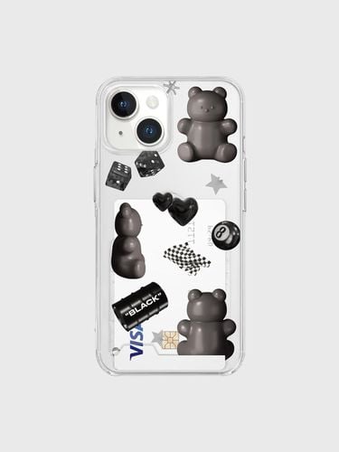 Black objet sticker [transparent card storage case - theninemall - Modalova