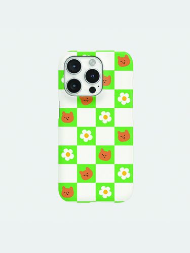 Checkerboard daisy gummy [hard phone case] - theninemall - Modalova