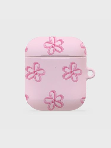 Pink line flower pattern [hard AirPods case series - theninemall - Modalova