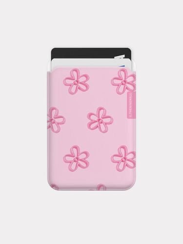 Pink line flower pattern [Magsafe card slot] - theninemall - Modalova