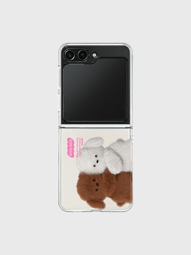 Big hug ppy Z flip clear hard case - theninemall - Modalova