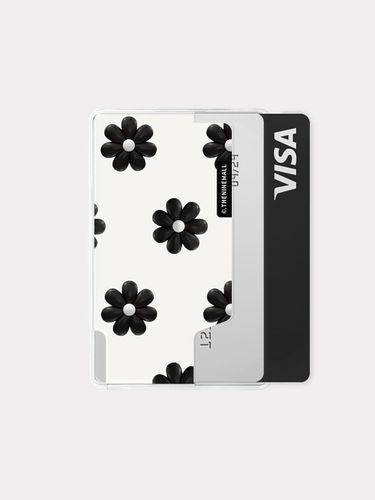 Black marguerite flower pattern [Magsafe card wall - theninemall - Modalova